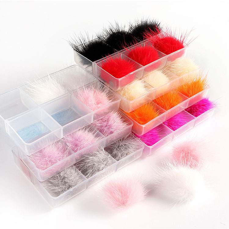 6pcs Bosca 3d Sofy Maighnéadach Pom Pom Do Tairní