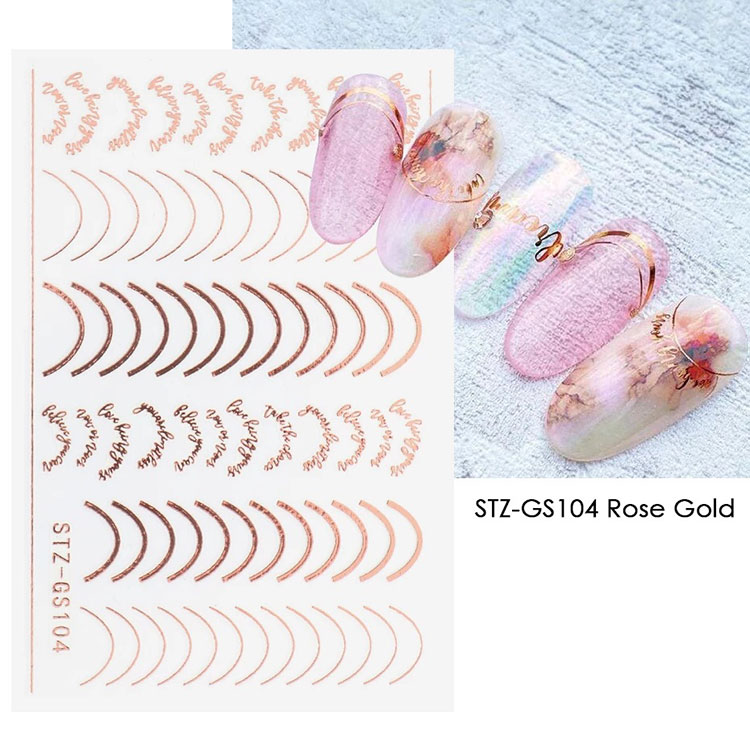 Línte Stripe Óir Airgid Decals Greamáin Ingne