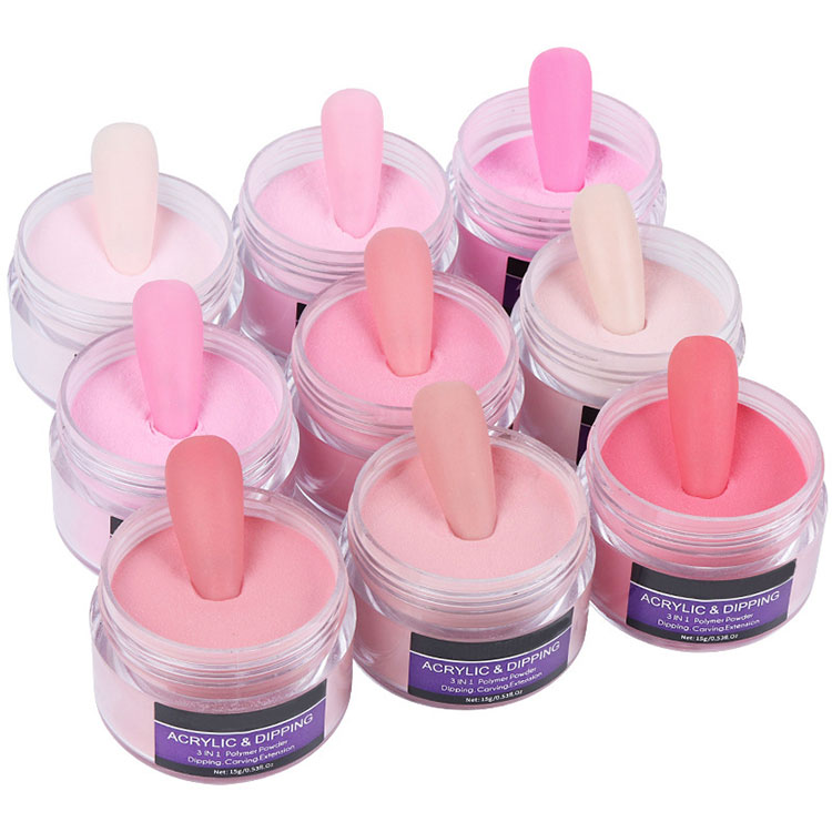 Pink Clear Dipping Púdar Ingne Púdar Aicrileach